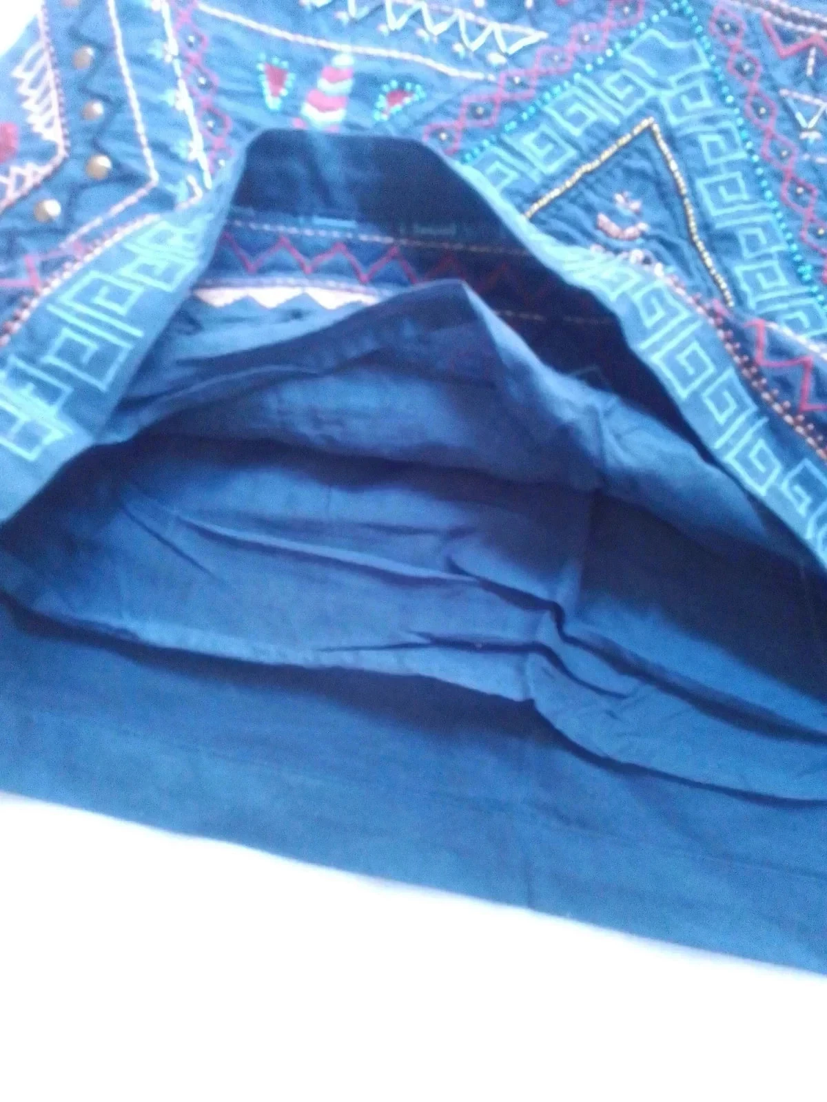 Mooie etnische bohemische geborduurde rok maat 38 – photo 3